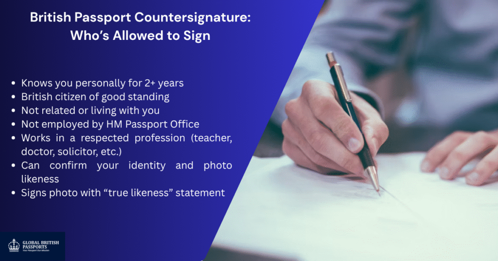 British passport countersignature